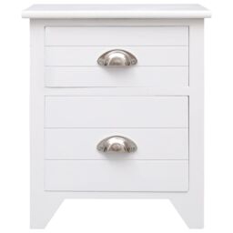 Berkfield Home Nightstand 2 pcs with 2 Drawers White - thumbnail 4