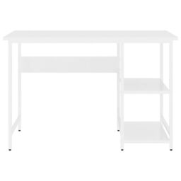 Berkfield Home Computer Desk White 105x55x72 cm MDF & Metal - Size: 105 x 55 x 72 cm - thumbnail 3