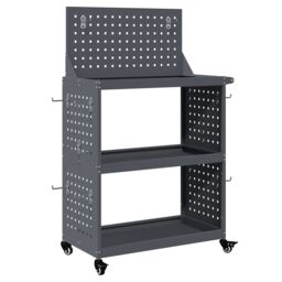 Berkfield Home Tool Trolley Anthracite 65 x 35 x 111 cm Powder-coated steel - thumbnail 2