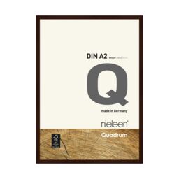 nielsen Quadrum A2 Wooden Picture Frame With Protective Glass Front in Dark Brown