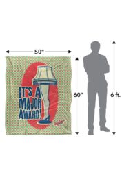 Warner Brothers A Christmas Story Silky Touch Super Soft Throw Blanket 152x127cm in White - Size: 152x127 cm - thumbnail 3