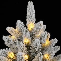 Berkfield Home Realistic Artificial Christmas Tree 150 LEDs & Flocked Snow 150 cm in Green - thumbnail 6