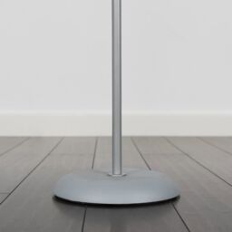 ValueLights Dalby Stem Uplighter Floor Lamp with Frosted Glass Shade with LED Bulb in Silver - thumbnail 4