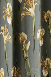 Ted Baker 'Wild Iris' Cotton Lined Curtains in Charcoal - Size: 228 cm width x 183 cm drop - thumbnail 3