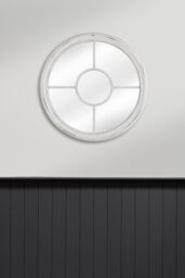 nielsen Beth Round Wood Porthole Wall Mirror 50 x 50cm Distressed White - Size: 50 x 50 cm - thumbnail 3