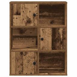 Berkfield Home Bookcase Old Wood 60x24x76.5 cm Engineered Wood in Brown - thumbnail 5
