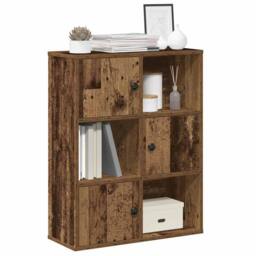 Berkfield Home Bookcase Old Wood 60x24x76.5 cm Engineered Wood in Brown - thumbnail 2