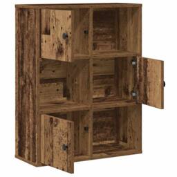 Berkfield Home Bookcase Old Wood 60x24x76.5 cm Engineered Wood in Brown - thumbnail 4