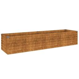 Berkfield Home Garden Raised Bed 194x50x36 cm Corten Steel in Brown - Size: 194 x 50 x 36 cm - thumbnail 3