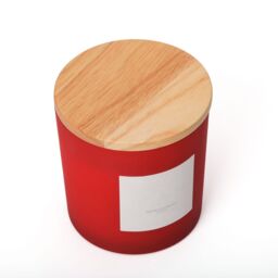 Aroma Naturals Frosted Decadence Glass Candle - Cashmere Scent in Red - Size: XL - thumbnail 4