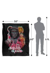 Netflix Squid Game Front Man & Guards Officially Licensed Silky Touch Super Soft Throw Blanket 152 x 127 cm in White - thumbnail 5