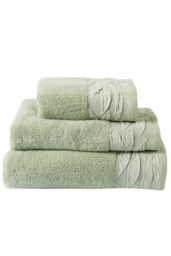 Dreams & Drapes 'Lacie' 100% Cotton Towel in Pale Green - Size: Bath Sheet - thumbnail 2
