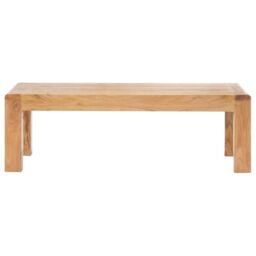 Berkfield Home Coffee Table 110x60x35 cm Solid Acacia Wood in Honey Finish in White - Size: 110 x 60 x 35 cm - thumbnail 2