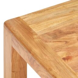 Berkfield Home Coffee Table 110x60x35 cm Solid Acacia Wood in Honey Finish in White - Size: 110 x 60 x 35 cm - thumbnail 4