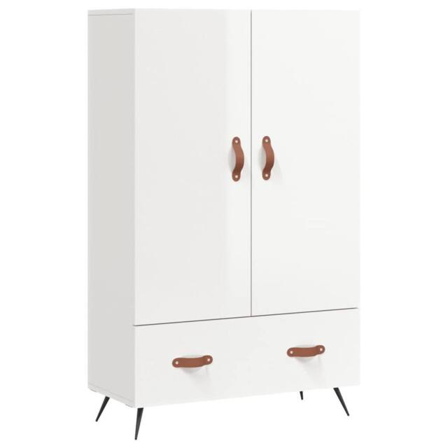 Berkfield Home Highboard High Gloss White 69.5x31x115 cm Engineered Wood - image 1
