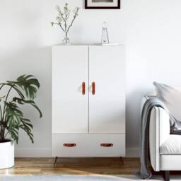 Berkfield Home Highboard High Gloss White 69.5x31x115 cm Engineered Wood - thumbnail 2