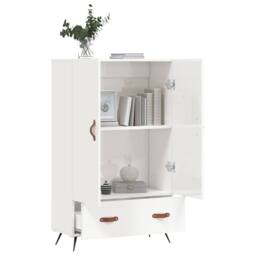 Berkfield Home Highboard High Gloss White 69.5x31x115 cm Engineered Wood - thumbnail 3