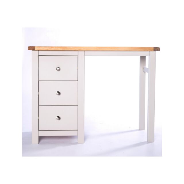 Cabinet Bits Argenta 3 Drawer Desk - Dressing Table Chrome Knob in Light Grey - image 1