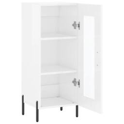 Berkfield Home Sideboard High Gloss White 34.5x34x90 cm Engineered Wood - thumbnail 6
