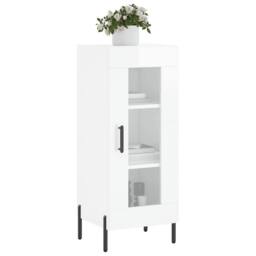 Berkfield Home Sideboard High Gloss White 34.5x34x90 cm Engineered Wood - thumbnail 1