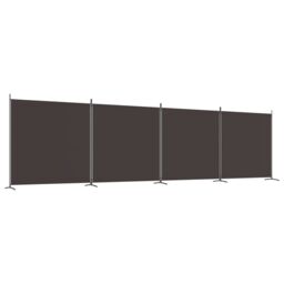 Berkfield Home 4-Panel Room Divider Brown 698x180 cm Fabric - thumbnail 2