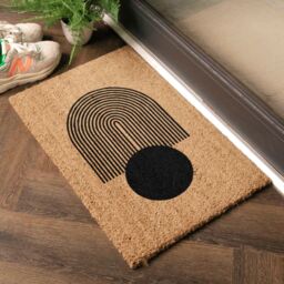 Artsy Mats Abstract Sphere Design Doormat in Grey - Size: 40 cm x 60 cm - thumbnail 3