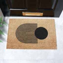 Artsy Mats Abstract Sphere Design Doormat in Grey - Size: 40 cm x 60 cm - thumbnail 2