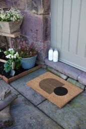 Artsy Mats Abstract Sphere Design Doormat in Grey - Size: 40 cm x 60 cm - thumbnail 1