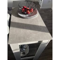 Kelvenix Tall Dining Bar Table 4 Shelves in White - Size: 0.6m2 - thumbnail 4