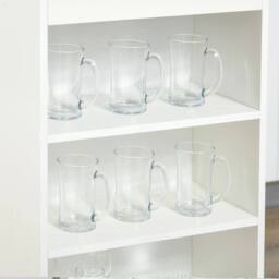 Kelvenix Tall Dining Bar Table 4 Shelves in White - Size: 0.6m2 - thumbnail 3