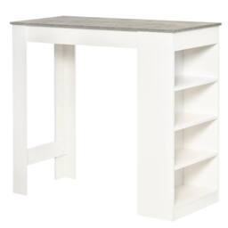Kelvenix Tall Dining Bar Table 4 Shelves in White - Size: 0.6m2 - thumbnail 1