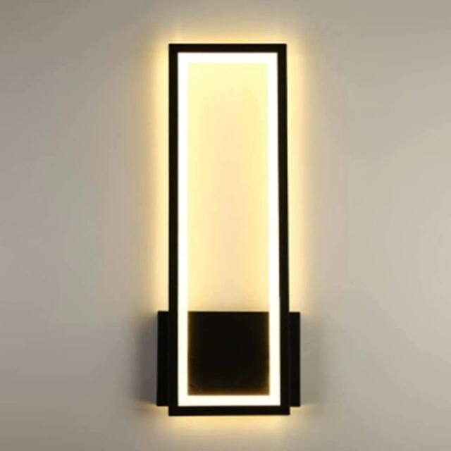 EONLION Modern LED Wall Light Warm White Acrylic Indoor Wall Lamp Black - image 1
