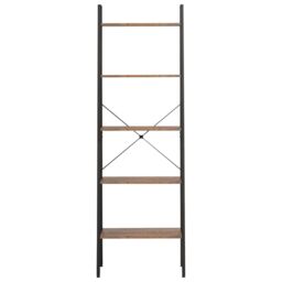 Berkfield Home 5-Tier Standing Shelf Dark Brown & Black 56x35x174 cm - Size: 56 x 35 x 174 cm - thumbnail 3