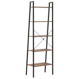Berkfield Home 5-Tier Standing Shelf Dark Brown & Black 56x35x174 cm - Size: 56 x 35 x 174 cm - thumbnail 5