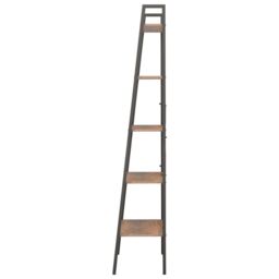 Berkfield Home 5-Tier Standing Shelf Dark Brown & Black 56x35x174 cm - Size: 56 x 35 x 174 cm - thumbnail 4