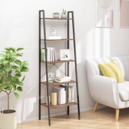 Berkfield Home 5-Tier Standing Shelf Dark Brown & Black 56x35x174 cm - Size: 56 x 35 x 174 cm - thumbnail 1