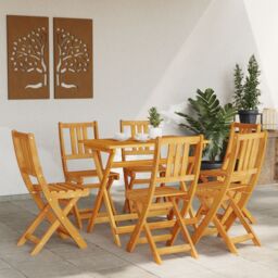 Berkfield Home Folding Garden Chairs 6 pcs 36x46x86 cm Solid Wood Acacia in Brown - Size: 36 x 46 x 86 cm - thumbnail 3