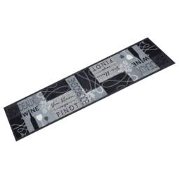 Berkfield Home Kitchen Rug Washable Wine Grey 60x300 cm Velvet