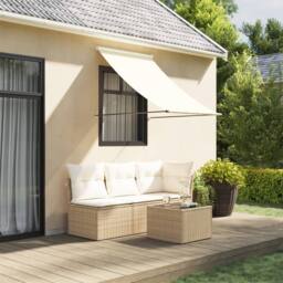 Berkfield Home Retractable Awning Cream 150x150 cm Fabric & Steel - thumbnail 1