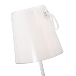 Happy Homewares Tall Modern White LED Colour Changing Rechargeable Touch Table Lamp - thumbnail 5