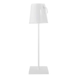 Happy Homewares Tall Modern White LED Colour Changing Rechargeable Touch Table Lamp - thumbnail 1