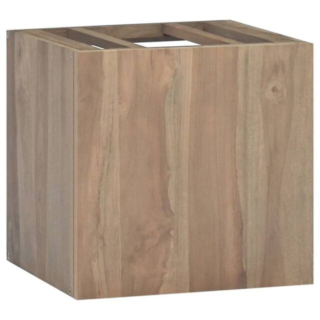 Berkfield Home Wall-mounted Bathroom Cabinet 46x25.5x40 cm Solid Wood Teak in Brown - image 1