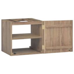 Berkfield Home Wall-mounted Bathroom Cabinet 46x25.5x40 cm Solid Wood Teak in Brown - thumbnail 5