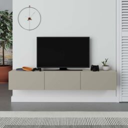 Decortie 'Francy' Wall Mounted Floating TV Unit 180cm for 55 Inch TVs in Beige - Size: 2 Pack - thumbnail 5