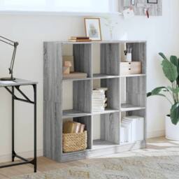 Berkfield Home Bookcase Grey Sonoma 102x32x108 cm Engineered Wood - Size: 102 x 32 x 108 cm - thumbnail 3