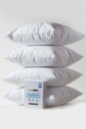 Homescapes Waterproof Pillow Protectors 80 x 80 cm, Pack of 4 in White - Size: 80 x 80 cm - thumbnail 1