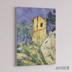 "Artery8 The House with the Cracked Walls Cezanne Canvas Wall Art Print - Size: W12"" x H16""" - thumbnail 2