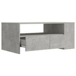 Berkfield Home Coffee Table Concrete Grey 102x55x42 cm Engineered Wood - Size: 102 x 55 x 42 cm - thumbnail 4