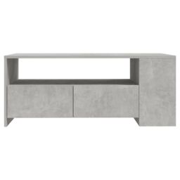 Berkfield Home Coffee Table Concrete Grey 102x55x42 cm Engineered Wood - Size: 102 x 55 x 42 cm - thumbnail 3