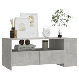 Berkfield Home Coffee Table Concrete Grey 102x55x42 cm Engineered Wood - Size: 102 x 55 x 42 cm - thumbnail 6